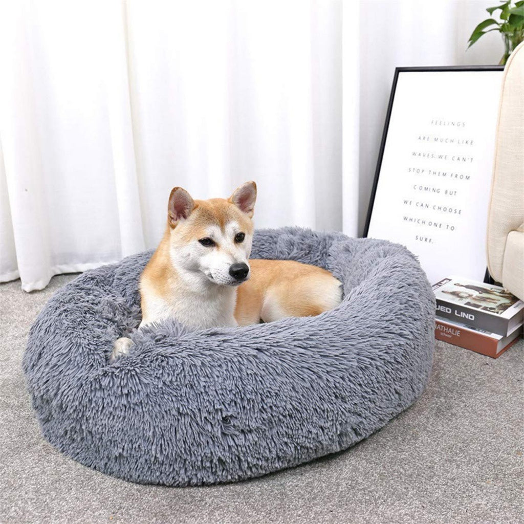 FLOOFI XL 100CM Round Pet Bed (Brown)
