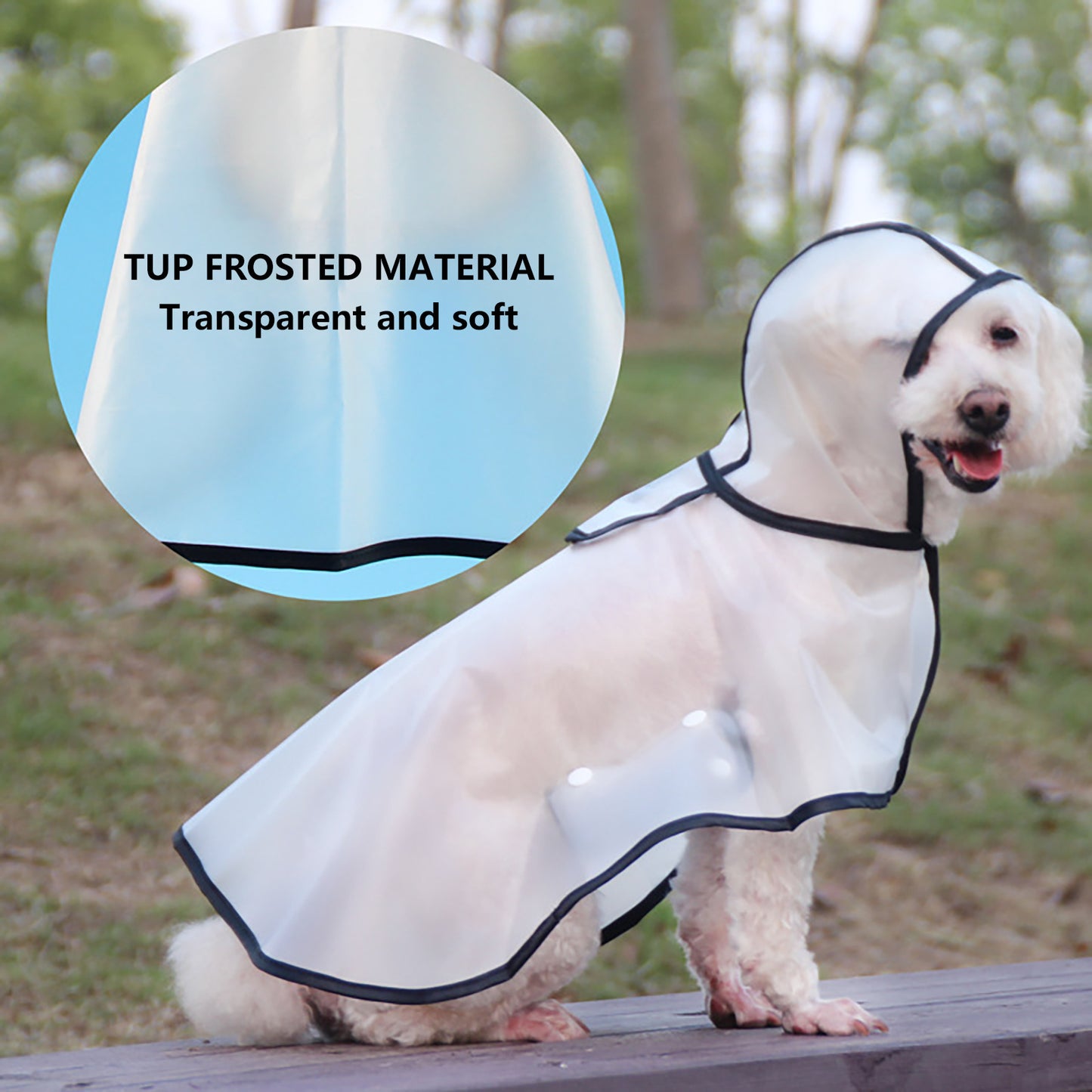 Pawfriends TPU Transparent Pet Cape Raincoat Large Dog Teddy Fado Koki Dog Dog Clothing