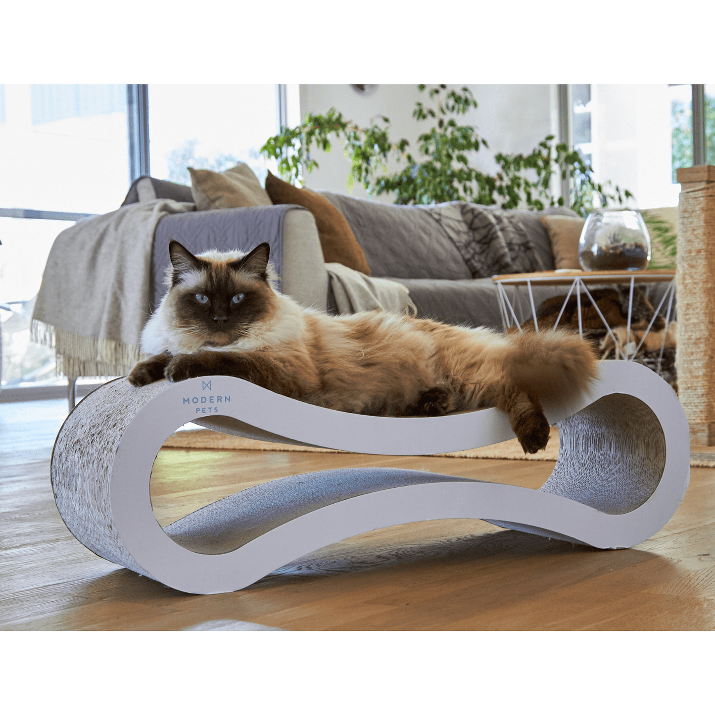 Cat Scratcher Infinity Lounge, White